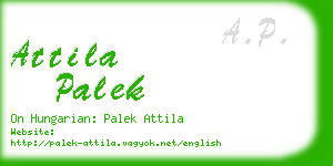 attila palek business card